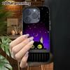 Phone Case: 2D Flat Design Suitable for iPhone 18 17 16 15 14 13 Pro, Colorful Silver Protective Case, Couple Style, Peeking Little Black Cat, Christm