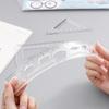 Simple Transparent Four Piece Ruler Set For Student Learning Stationery Supplies