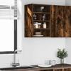Riga Wall Mounted Cabinet In Smoked Oak Finish 40 X 29.5 X 60 Cm Particleboard
