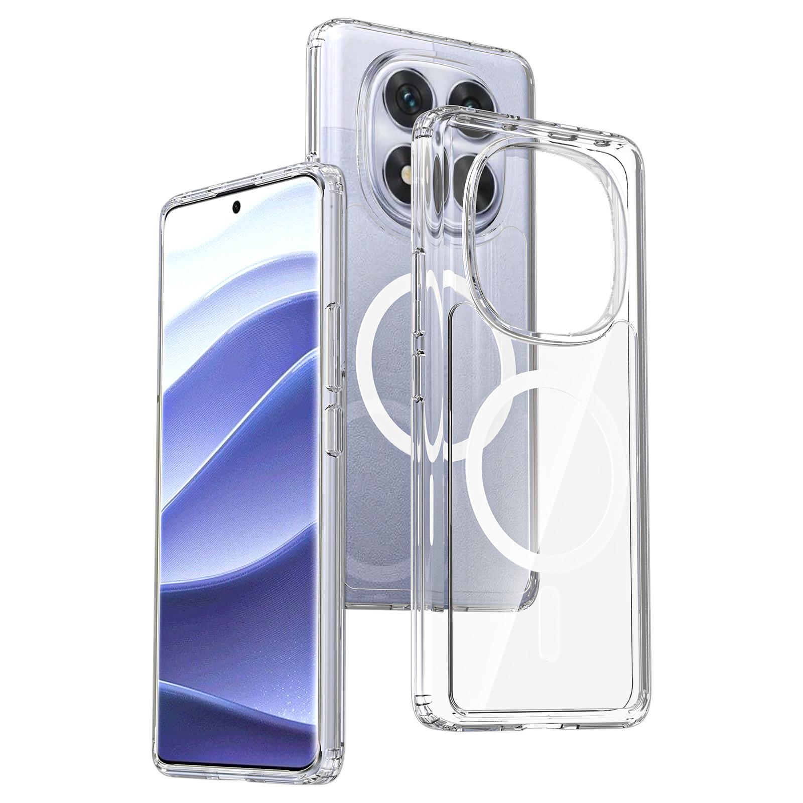 

Для Redmi Note14 Магнитный чехол для телефона Утолщенный акриловый Космический кристалл 13pro14c Прозрачная защитная крышка For Redmi Note 14Pro