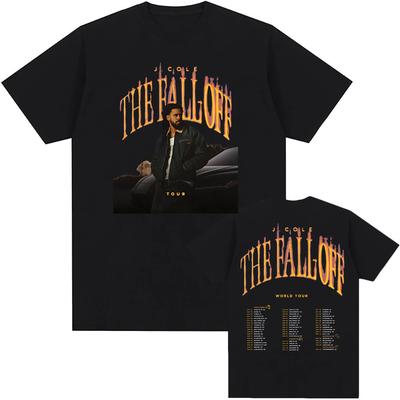 THE FALL OFF World Tour 2026 T-shirt Rapper J. COLE Design Graphic Tshirt Short Sleeve Cotton Summer Mens Tees Unisex Streetwear