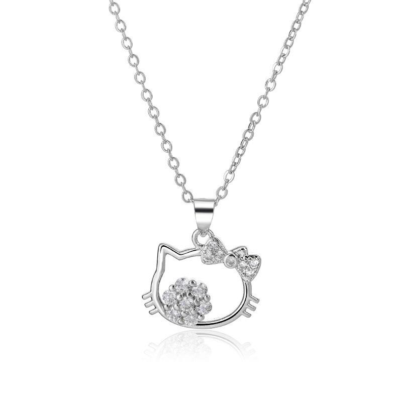 Hello Kitty Bracelet Kawaii Sanrio Diamond Cute Jewelry Anime Peripheral Necklace For Friend Girlfriend Birthday Jewelry Gift