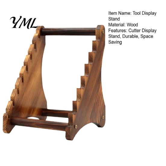 Stabiler Messeraufbewahrungsständer für Köche Holz-Ausstellungsständer, Stufenförmiges Design, Holz Platzsparend Vielseitiger Organizer Küche Und Café Dekor Halter, Multi