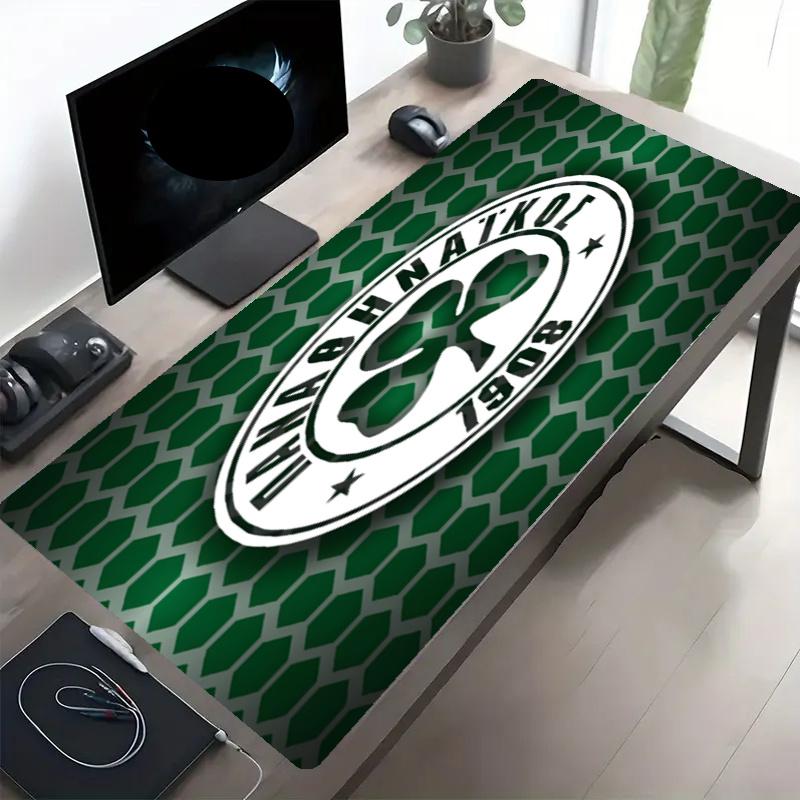 Panathinaikos FC Print Mouse Pad, Anti‑Slip Desktop keyboard Mat, for PC Laptop Gaming Working Daily Use, Cool Festival Birthday Gift