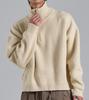 Beoteunseoul Loose Fit Half-Zip High-Neck Knit (Light Beige)