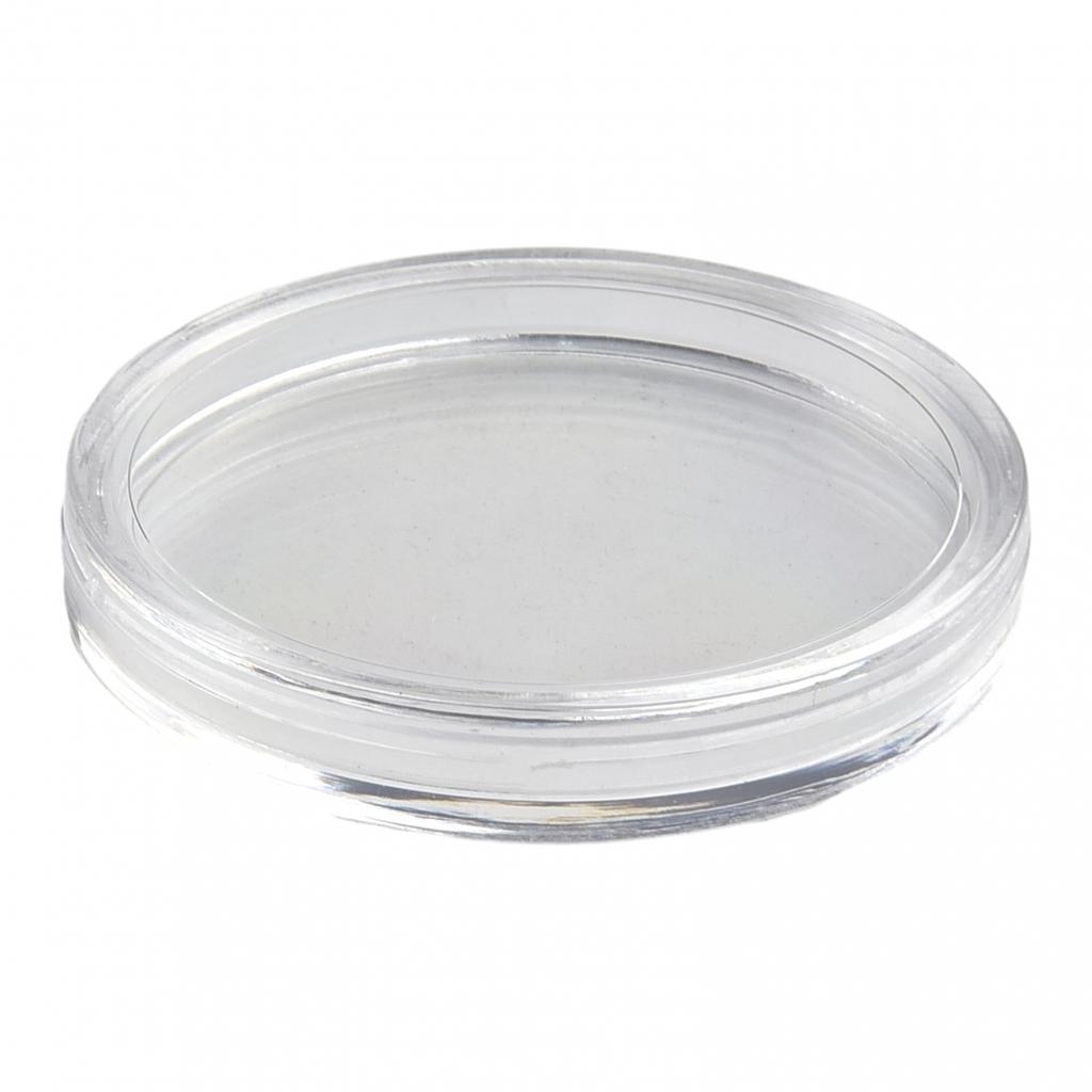 Set of 10 Transparent Coin Cases for Coin Storage (38mm/50mm Diameter)