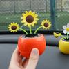 Auto Solar Schwingende Sonnenblume Dekoration Niedliche Biene Sonnenblume Blume Spielzeug Auto Innenraum Dekoration Styling Heimdekorationen Zubehör