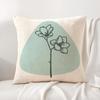 Minimalist Plants Cushion Cover Natural Linen Organic Fabric DoubleSided Printing Sofa Home Decor Gift Pillow Cover