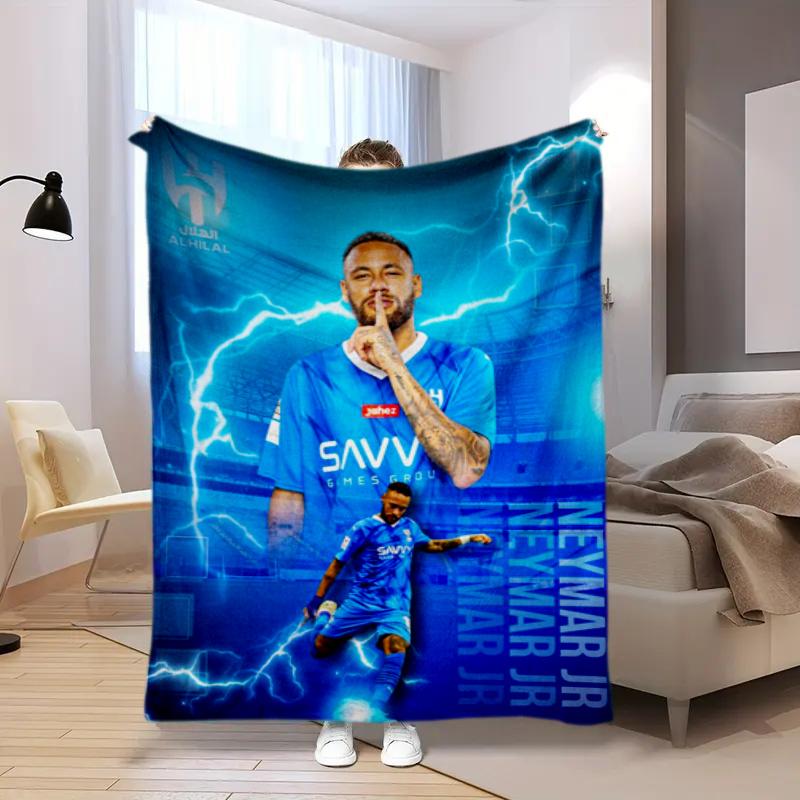 Santos FC Brazilian football player striker Neymar da Silva Santos Júnior blanket portable four season home bed office travel break warm blanket H1