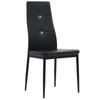 Vidaxl Dining Chairs, 4 Pcs, Black, Upholstered In Faux Leather