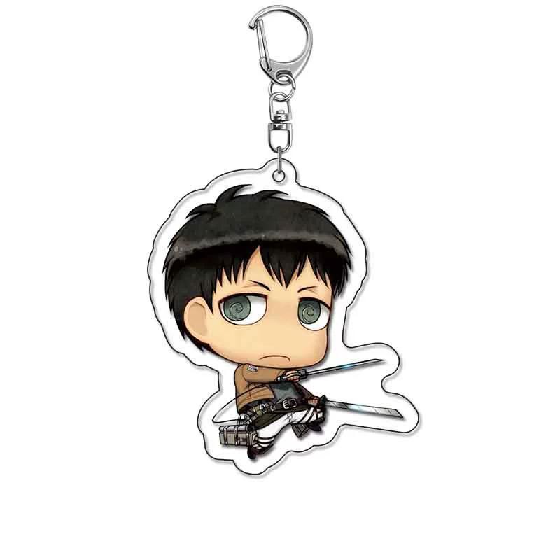 Attack On Titan Wings Of Liberty Keychain Featuring Eren Levi Hange Mikasa And Armin.