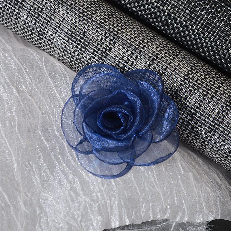 Korean Style 15-Piece Gauze Snow Fabric Flowers for DIY Clothing, Hair Clips, Jewelry Accessories