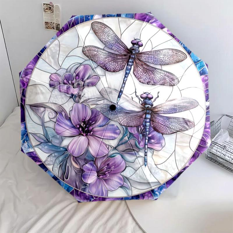 Butterflies Flowers Automatic Umbrella - Suitable Travel Outdoor Portable Umbrella Birthday Gift Daily Essentials