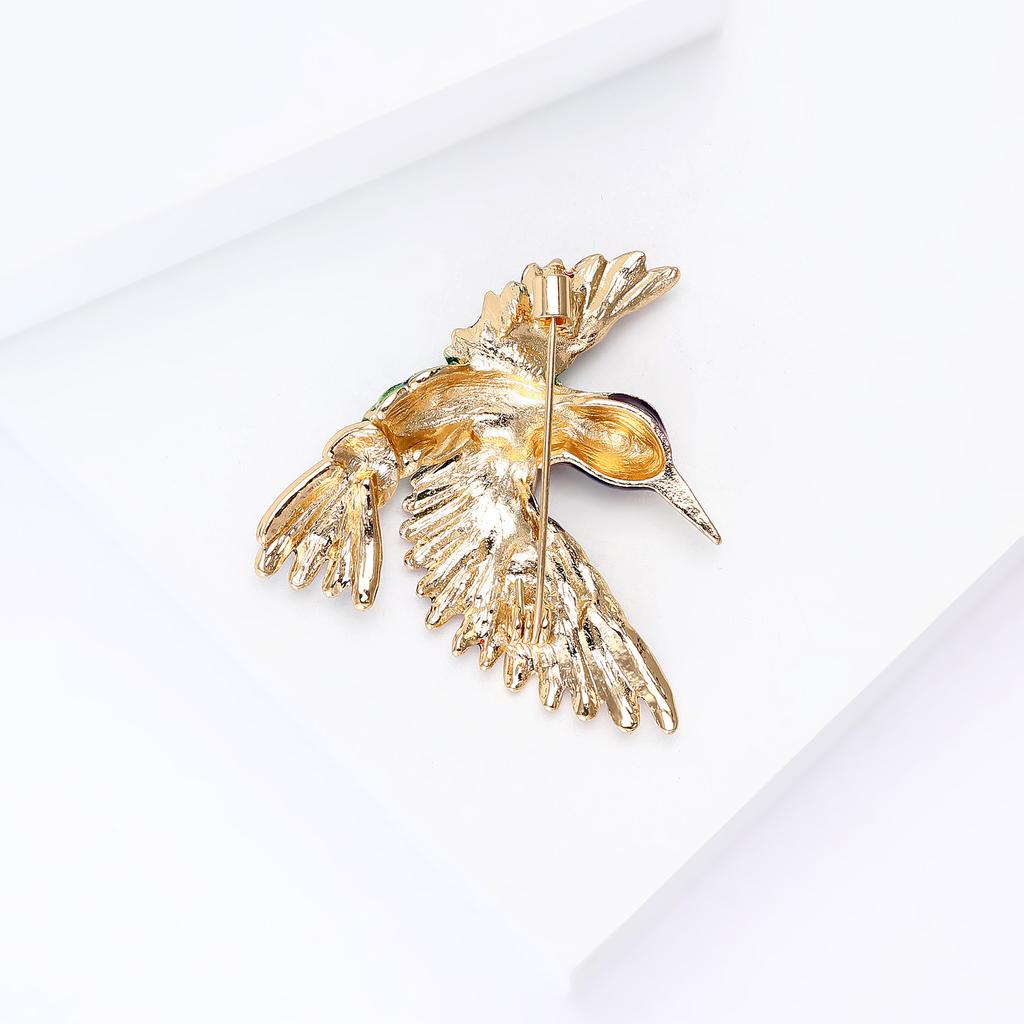 Enamel Hummingbird Brooch for Women Animal Party Gifts Banquet Pins Jewellery Accessories