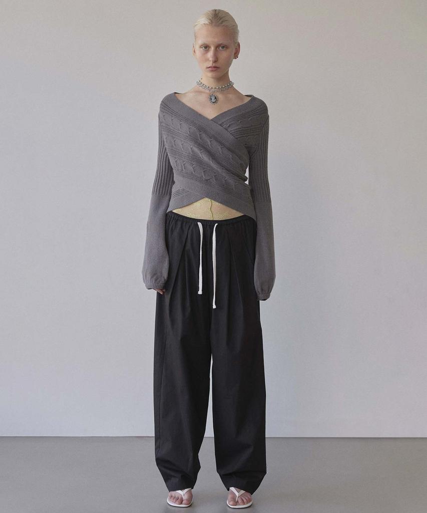 SCULPTOR Bed To Go Pintuck Pants Black