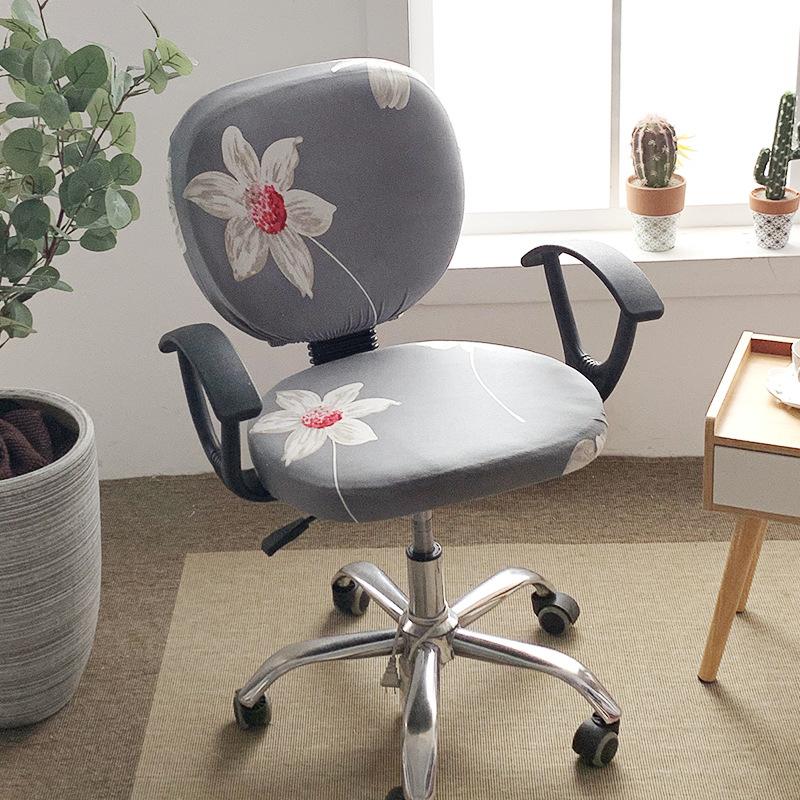 Husă pentru scaun de birou, îngroșată, jacquard, extensibilă, pentru scaun de birou, husă de protecție retractabilă pentru scaun pentru jocuri de birou, husă pentru scaun de birou