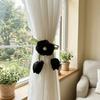 Beautifully Flowers Curtain Straps Magnetic Sheer Curtains Tiebacks Pearl Curtain Buckle  Bedroom