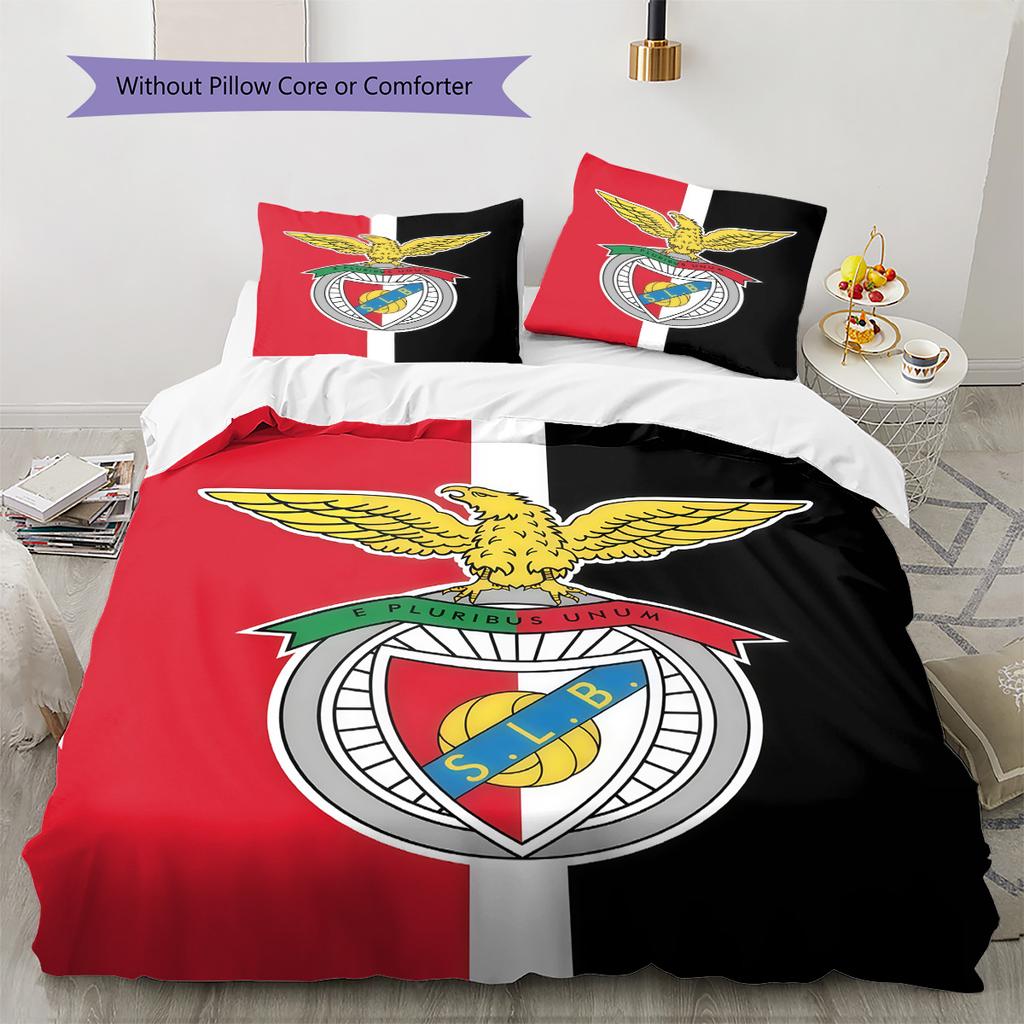Benfica POSTER Bedding Quilt Set Quilt Cover Pillowcase Home Decoration Birthday Gift (1 * Duvet Cover + 2 * Pillowcase, Without Core)