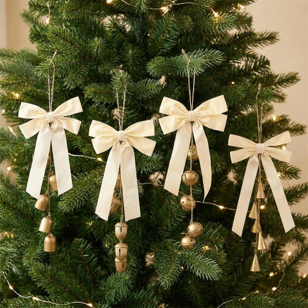 Multi‑Color Christmas Bell Pendant Antique Gold Bells Xmas Tree Pendant Christmas Wreath