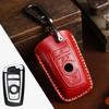 HALLMO Handgefertigtes Luxus-Leder-Autoschlüsseletui für BMW ROT