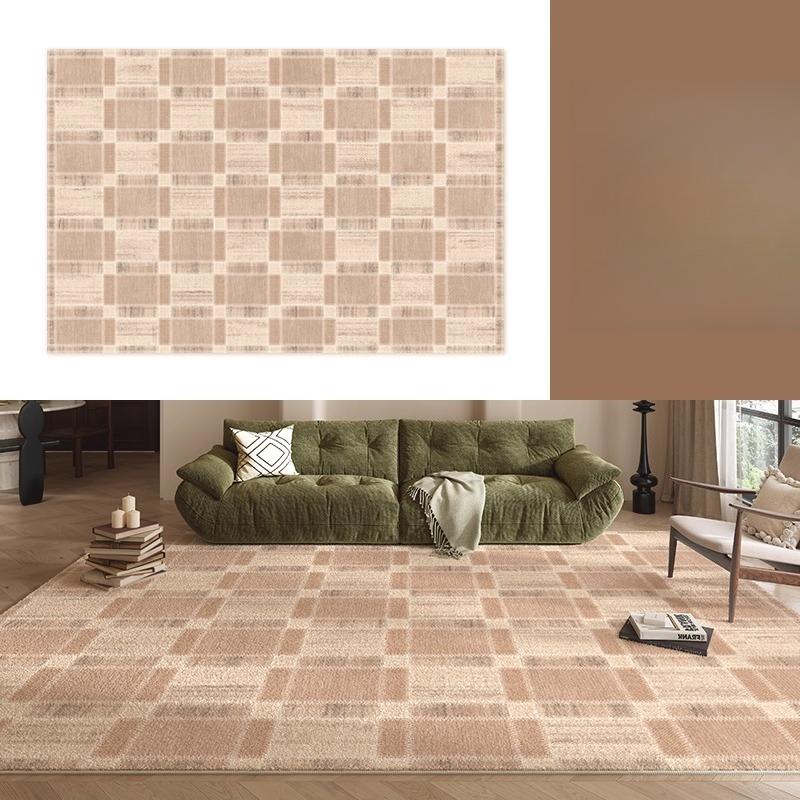 Retro Stijl Lounge Vloermat Pluizig Zacht Slaapkamer Decor Wasbaar Tapijt Licht Luxe Tapijten voor Woonkamer Huis Dik Pluche Kleed 60x90cm24x35in