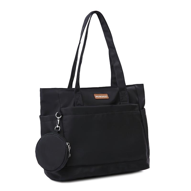 Вместительная наплечная сумка однотонная сумка-тоут студенческая сумка