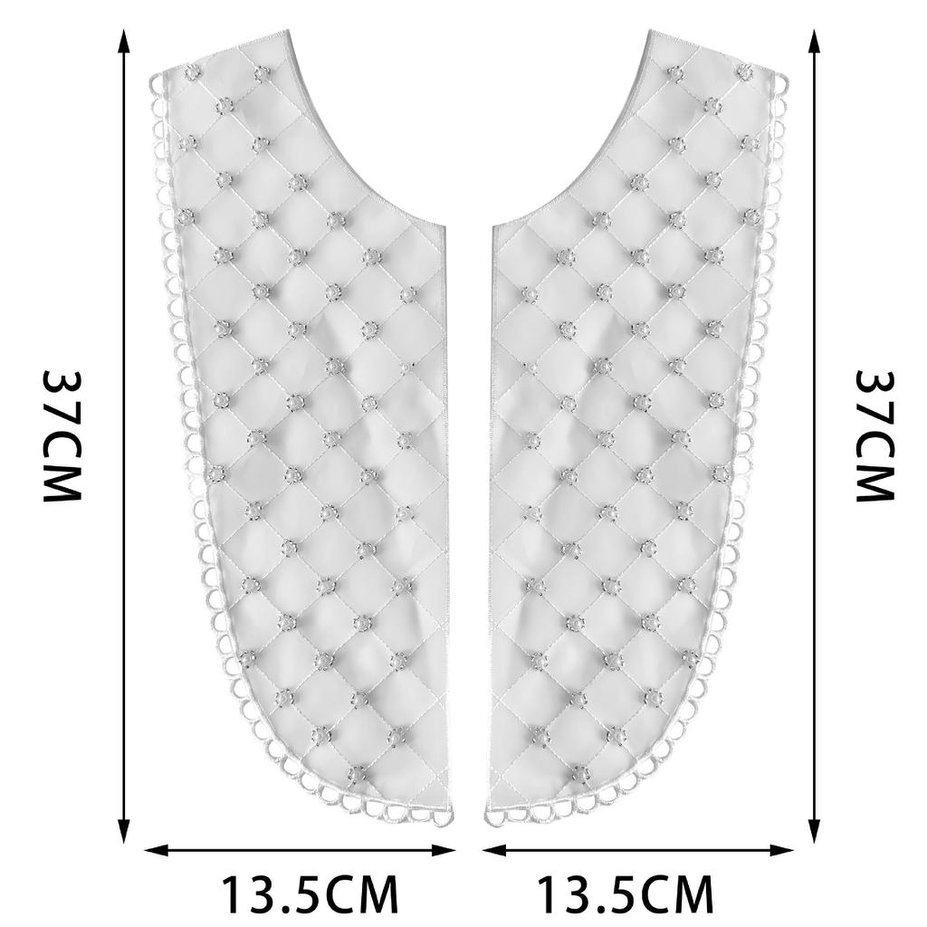 U-Shaped Mesh Bead Front Collar Cloth Sticker Embroidered Collar Flower Handmade Diy Jewelry Accessories Clothing Accessories