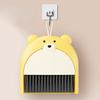 Small Broom Dustpan Set Cartoon Teddy Bear Household Desktop Garbage Shovel Small Dustpan Mini Foldable
