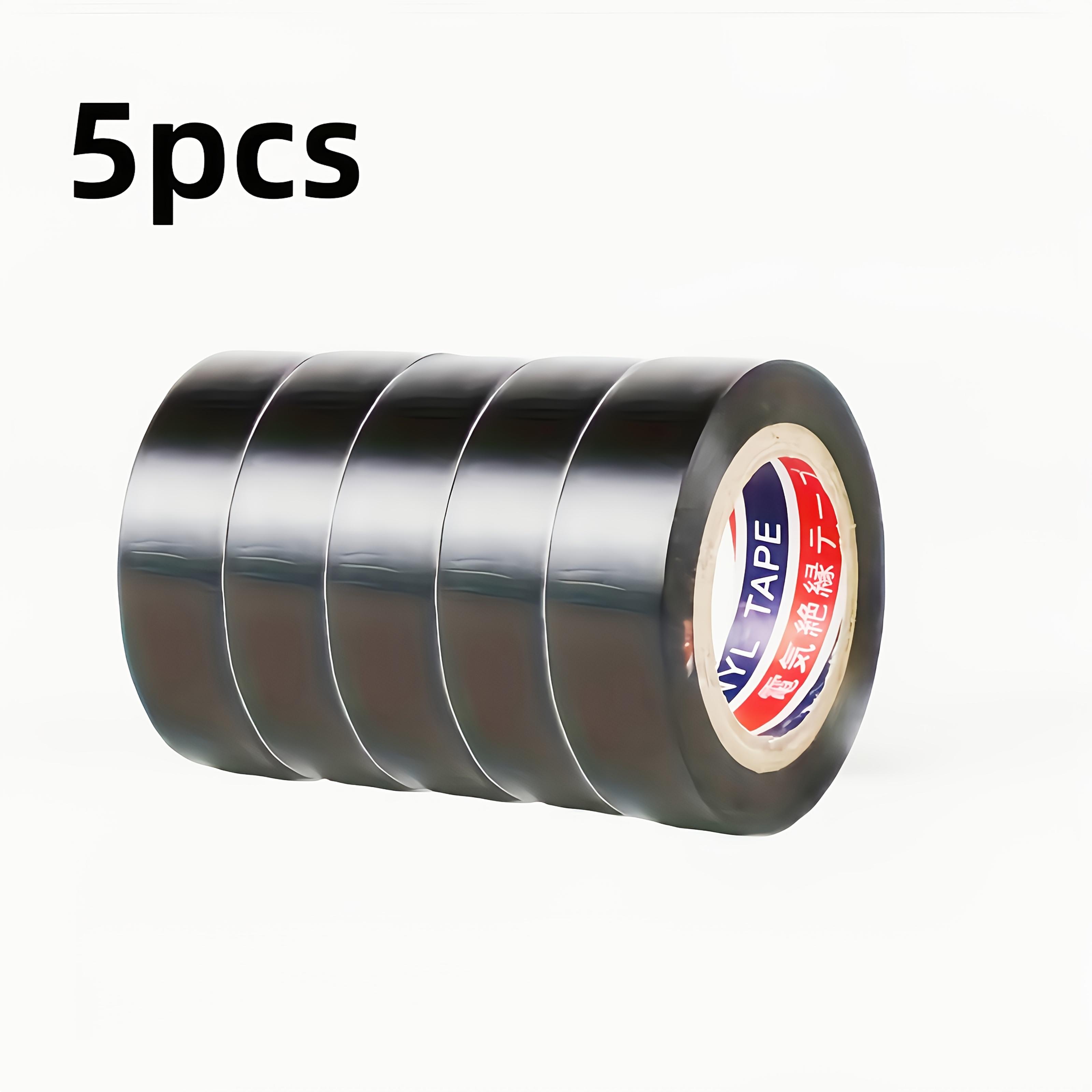 5pcs High-Temperature Resistant Black Rubber Electrical Tape - Durable, Flexible, Insulating Adhesive for Industrial Use
