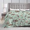 Sea Otters Blanket Cute Animal Travelling Flannel Throw Blanket Warm Soft Living Room Customized Bedspread Gift
