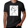 Woman's Face One Line Illustration - Adel T-Shirt Blacks Short Sleeve Tee Aesthetic Clothes Oversizeds T Shirts for Men Cotton