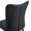 Set of 2 Black PU Dining Chairs, 89 cm High, Modern Design