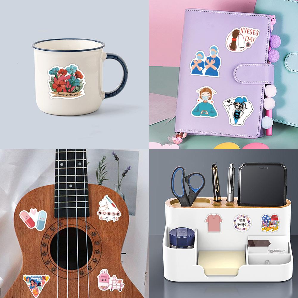 100 Nurses Nurses Day Stickers Medical Staff Laptop Luggage Water Cup Waterproof Graffiti Stickers