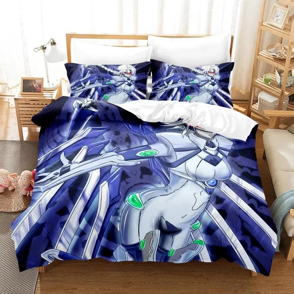 New Personality 3D Printed Anime Blazblue Bedding Set Cartoons three-piece set Adult Kid Bedroom Duvet cover Sets Home Textiles
