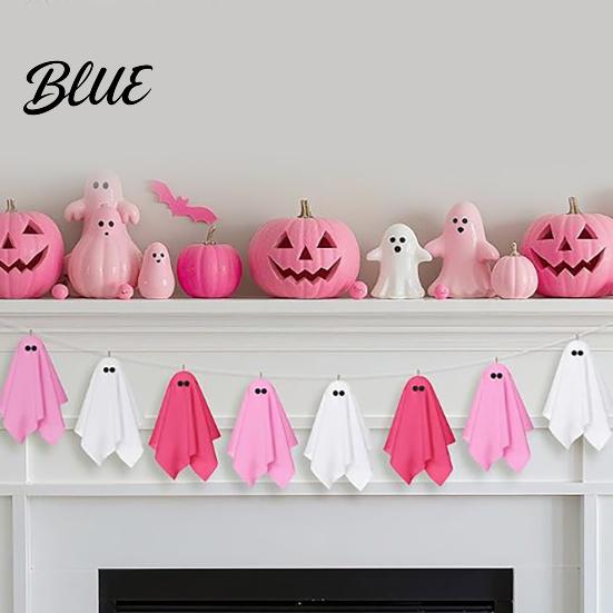 Lightweight Ghost Hanging Matte Finish Decor Pink Pastel Decor Halloween White Soft Pendant Fabric Ornaments Cute Spooky Party Home