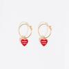 BIMBA Y LOLA Red Heart Logo Hoop Earrings_B255AIW001RDF