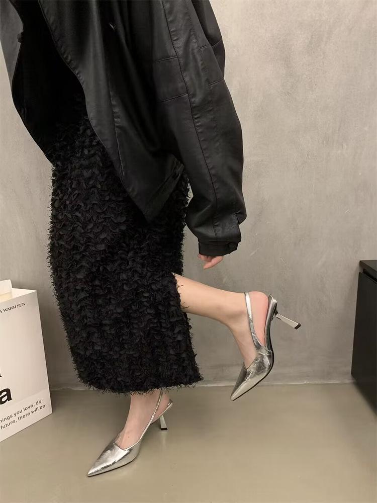 [Yushilai] High-end niche high heels women's spring 2025 new temperament French fairy style sandals