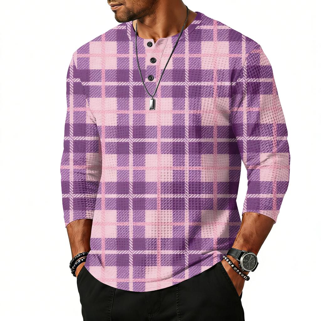 Herrtopp med raglanärm och trekvartsärm