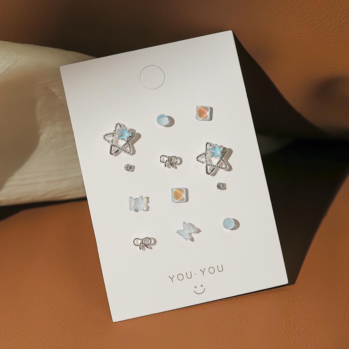 

Новые серьги-пусеты серебристого цвета с синим оттенком для женщин, 2024