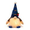 Glowing Multicolor Christmas Gnome Figurine with Faceless Design for Home Window Holiday Decor