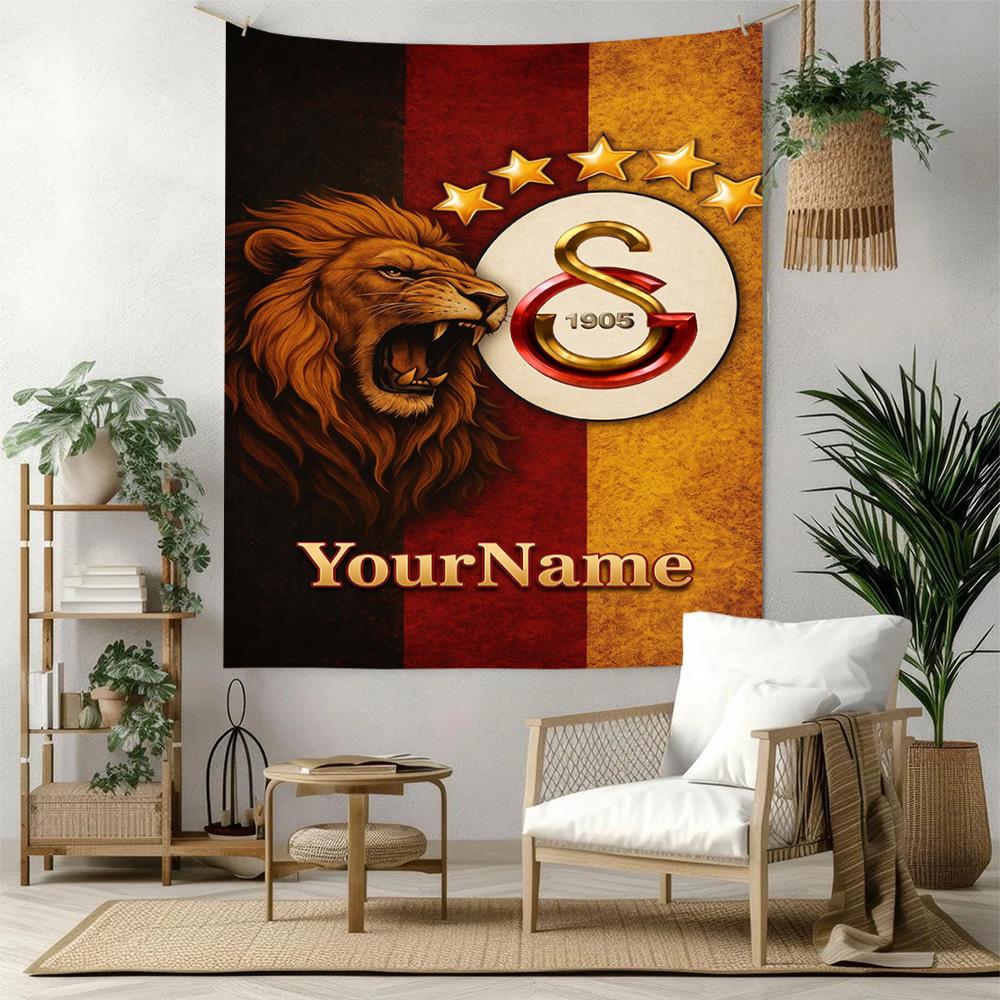 Galatasaray Custom Your Name Wall Decor Tapestry Art For Pet Memorial Birthdaywedding Party Backdrop Family Gift