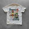 2026 Unisex Unisex 90s Nostalgia Runner Figure Graphic Tshirt Unisex Vintage Distressed Cartoon Art Casual Cotton Daily Top