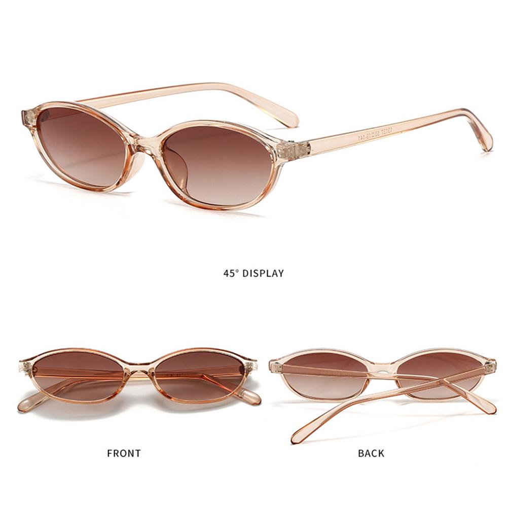 Vintage Cat Eye Oval Sunglasses Lightweight Trendy 90s Sunnies UV Protection Sun Glasses for Women & Men