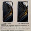 Coque de téléphone en verre noir motif ondulé doré profilée adaptée pour Samsung GalaxyS26 S25 S24 S22 S21 S20FE/Ultra/Plus anti-chute