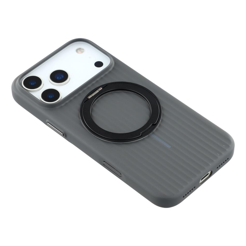 KIGC For iPhone 17 Pro Max Magnetic Case with Rotating Kickstand Hard PC Phone Back Cover