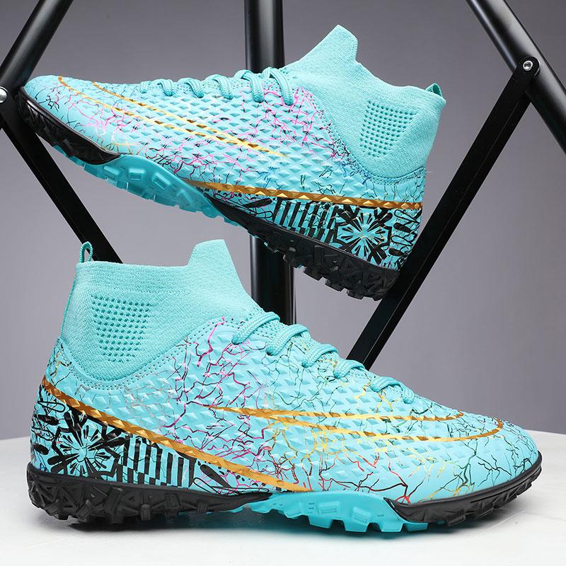 Latest Sneakers FG/TF Soccer Shoes Men's and Women's Outdoor Lawn Training Shoes Non-Slip Football Shoes Super Durable