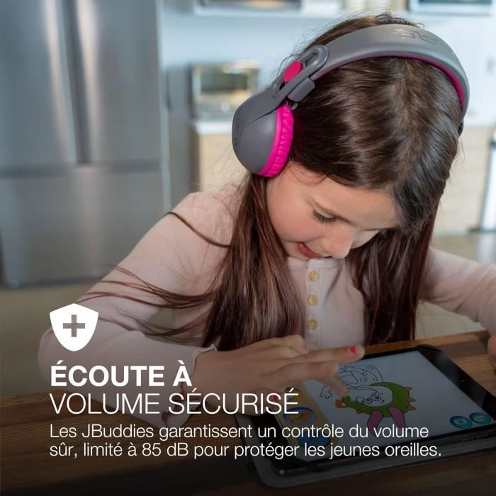 Casque Sans Fil - JLab - JBuddies Studio 2 - Volume Limité - 65h+ Autonomie - Rose