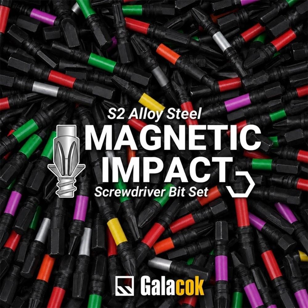 13 Pieces Magnetic Screwdriver Bits Set Color Coded Base Driver Bits Accessories Home DIY Use