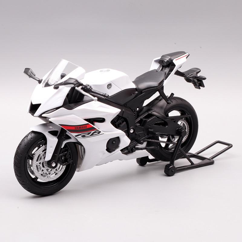WELLY 1/12 Yamaha YZF-R6 Alloy Motorcycle Model Diecast Toy Cars Toys Racing Car Models for Childrens Vehicles Collection Gifts