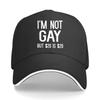 Gay Meme Repeat - Wiederholtes „Ich bin nicht schwul, aber 20 Dollar sind 20 Dollar“ humorvoller Text Sandwich Baseballkappe